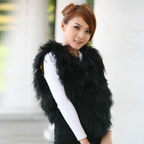 20" Tibetan Mongolian Lamb Fur Vest — Black