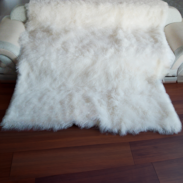 Tibetan Mongolian Lamb Fur Throw Blanket