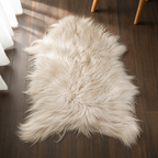 Beige Long Hair Goat Fur Pelt