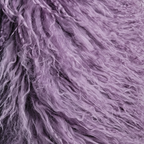 Lupine purple Mongolian/Tibetan Lamb Fur Sheepskin Plate - 2' × 2'