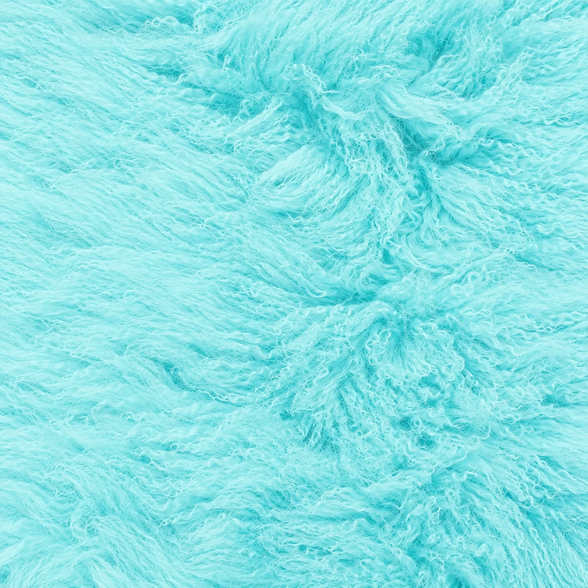 Mint Mongolian/Tibetan Lamb Fur Sheepskin Plate - 2' × 2'