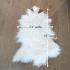 Tibetan Mongolian Lamb Fur Pelt Sheepskin Natural spots