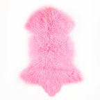 Tibetan Mongolian Lamb Fur Pelt Sheepskin — Bubble Gum Pink