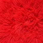 Red Mongolian/Tibetan Lamb Fur Sheepskin Plate - 2' × 2'