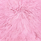 Rose quartz Mongolian/Tibetan Lamb Fur Sheepskin Plate - 2' × 2'