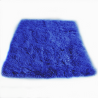 Tibetan Mongolian Lamb Fur Rug - 4' x 6' — Royal Blue