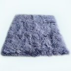 Tibetan Mongolian Lamb Fur Rug - 4' x 6' — Slate Grey