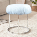 sheepskin White Fur Stool