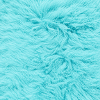 Turquoise Mongolian/Tibetan Lamb Fur Sheepskin Plate - 2' × 2'