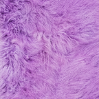 Violet Mongolian/Tibetan Lamb Fur Sheepskin Plate - 2' × 2'